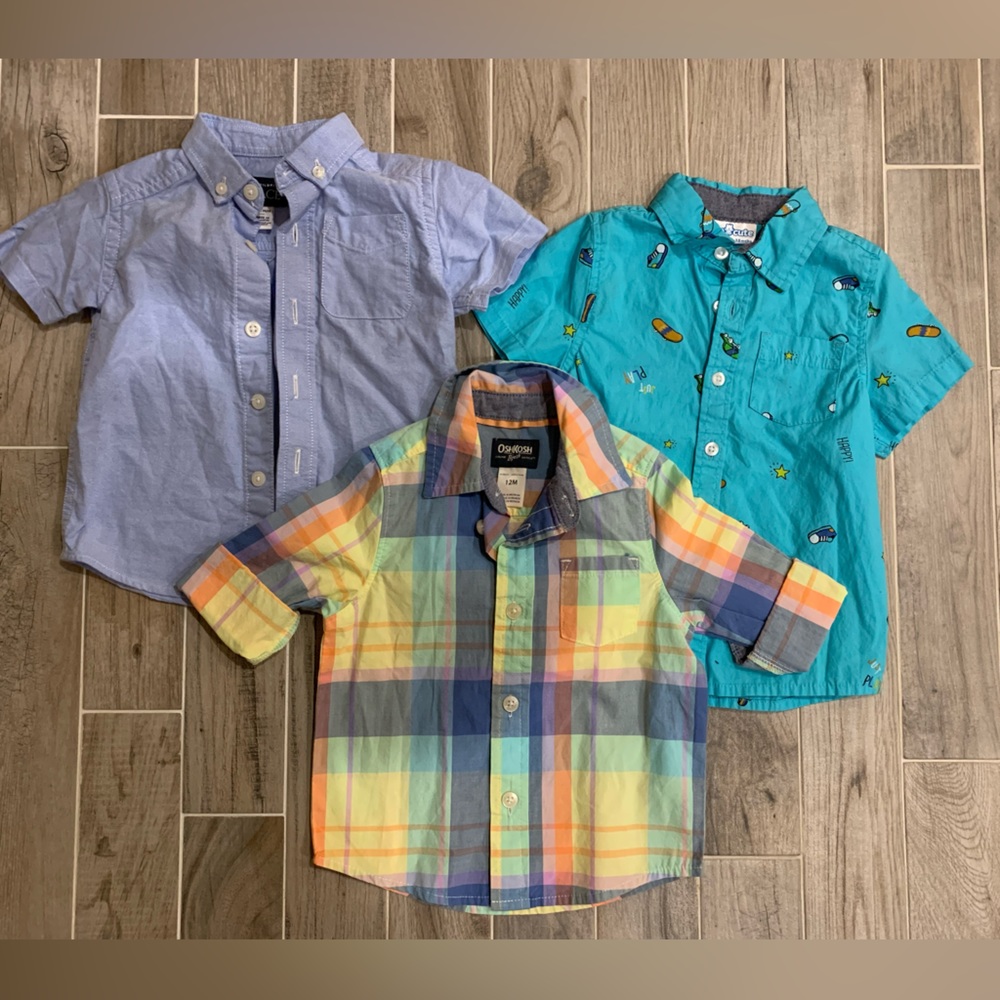 Bundle of buttoned down Polos 9-12M &12-18M